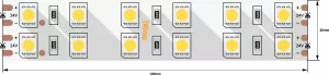 Светодиодная лента  3528, 120 LED/м, 9,6 Вт/м, 12В , IP66, Цвет: Синий, 3120-12-9.6-B-66-M  SWG