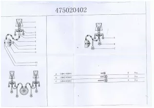 Настенный светильник CHIARO Ивелина хром 475020402