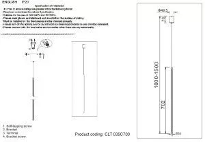 Светильник подвесной Crystal Lux CLT 035C700 BL