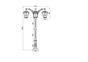 Садово-парковый светильник Maytoni Outdoor O413FL-03GB