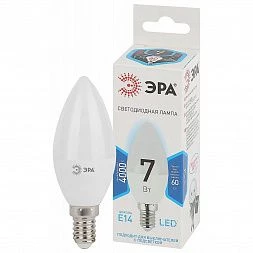 Лампочка светодиодная ЭРА STD LED B35-7W-840-E14 E14 / Е14 7Вт свеча нейтральный белый свет