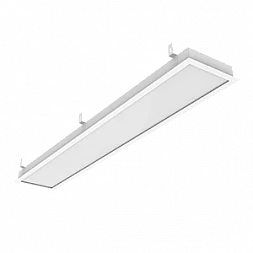 Светодиодный светильник "ВАРТОН" GR270/F 2.0 35 Вт 5000К с рассеивателем призма 1215*207*50мм с планками для подвеса IP40 c РАМКОЙ монтажный размер 1188х180мм аварийный автономный постоянного действия