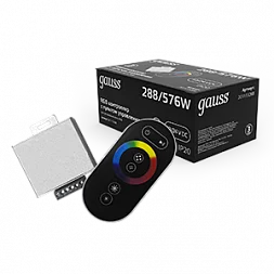 Контроллер RGB Gauss для лент 288W/576W 12V/24V 24А IP20 с сенсорным пультом (чёрный) 1/100