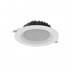 Светодиодный светильник "ВАРТОН" Downlight круглый встраиваемый 190*70 мм 25W 4000K IP54/20 RAL9010 белый матовый аварийный автономный постоянного действия