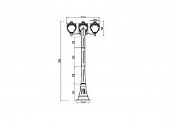 Садово-парковый светильник Maytoni Outdoor O414FL-03BZ