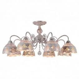 Потолочная люстра Arte Lamp SICILIA Белый||Золотистый A9106PL-8WG