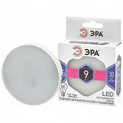 Лампочка светодиодная ЭРА STD LED GX-9W-860-GX53 GX53 9Вт таблетка холодный дневной свет