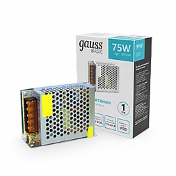 Блок питания Gauss Basic 12V 75W IP20 1/120